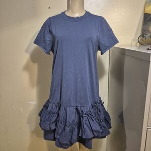 Cinq A Sept 5a7 Blue Shirt Dress M